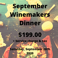 2020 September Winemakers Dinner